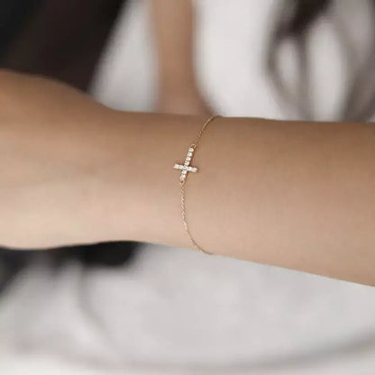 Pulseira Cruzada Feminina Prata Esterlina