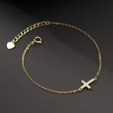 Pulseira Cruzada Feminina Prata Esterlina