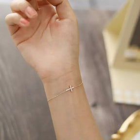 Pulseira Cruzada Feminina Prata Esterlina