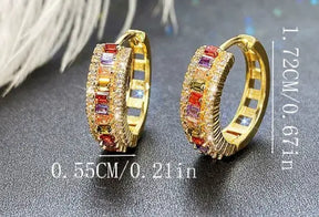 Brinco Argola Multicolor Ouro 18K