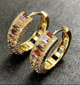 Brinco Argola Multicolor Ouro 18K