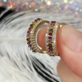 Brinco Argola Multicolor Ouro 18K