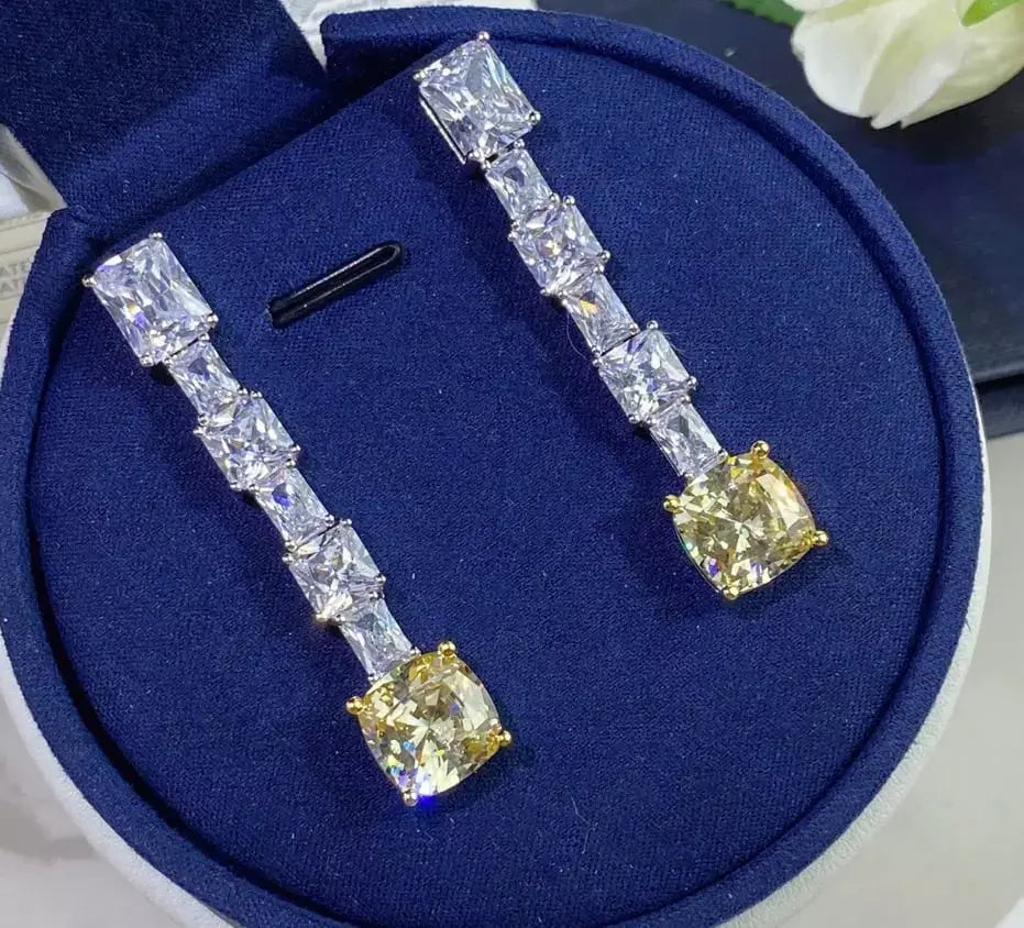 Brincos Radiant Yellow Diamond