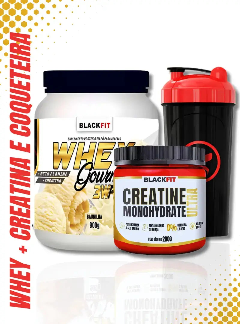 Kit Energia Total - Whey + Creatina + Coqueteira de Brinde