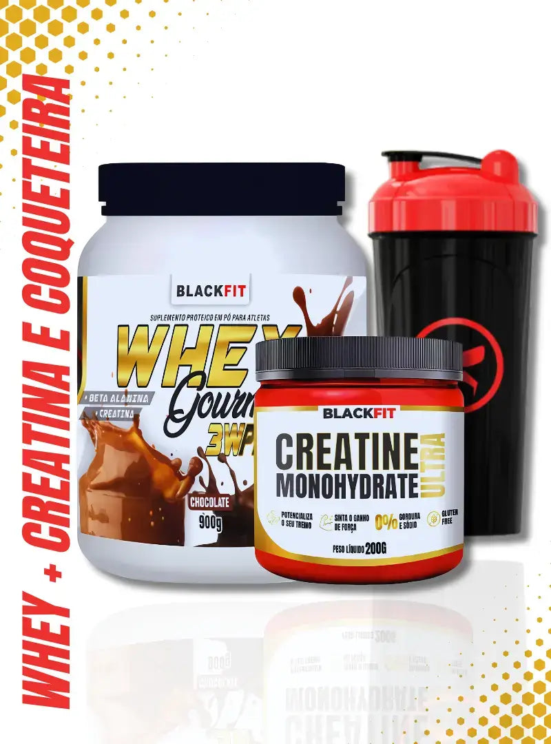 Kit Energia Total - Whey + Creatina + Coqueteira de Brinde