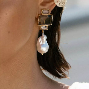 Brincos de Borla Pearl Square