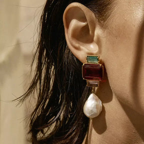 Brincos de Borla Pearl Square
